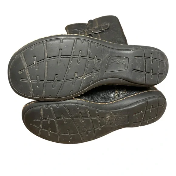 boc Black Leather Buckle Boots women's size 8 - Picture 8 of 8